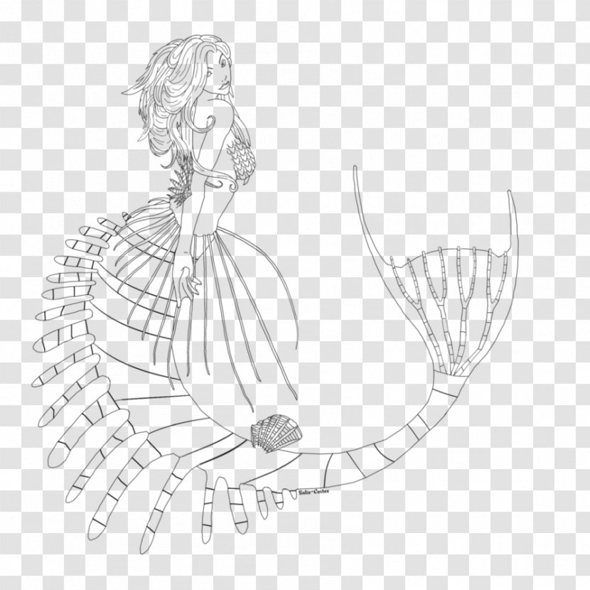 Drawing Line Art Lionfish Finger Sketch - Silhouette - Cortical Transparent PNG
