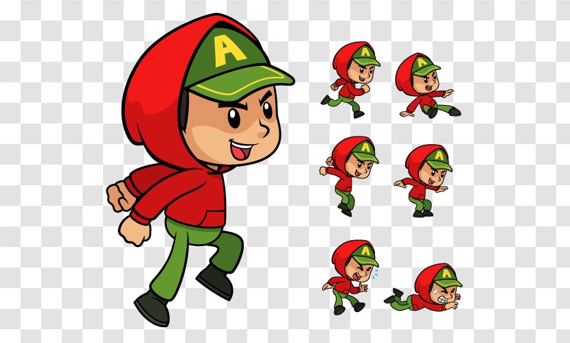 Hoodie Sprite 2D Computer Graphics Clip Art - Christmas - 2d Game Character Sprites Transparent PNG
