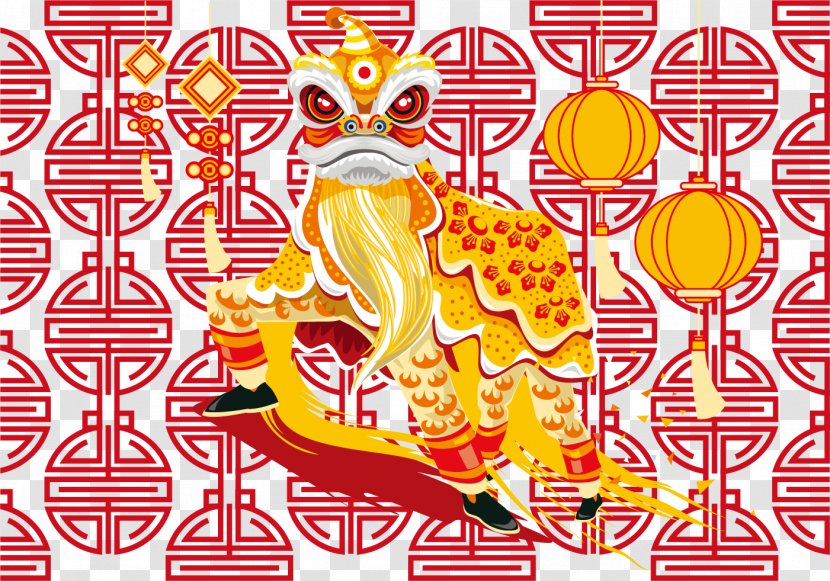 Lion Chinese New Year Vecteur - Years Day - Happy Creative Background Transparent PNG