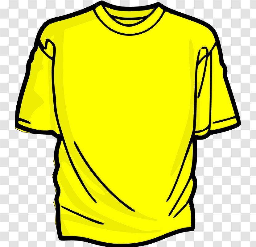 T-shirt Polo Shirt Clip Art - Yellow - Object Cliparts Transparent PNG