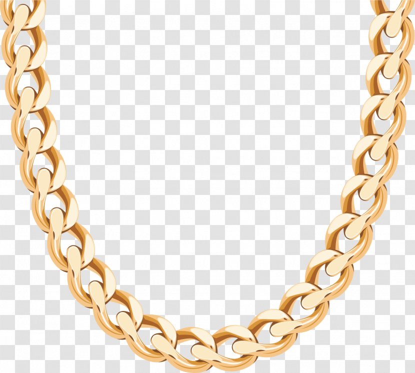 Necklace Chain Gold Earring - Pendant - Vector Chains Transparent PNG