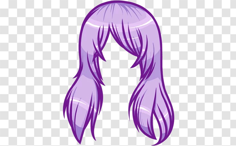 Hair Coloring Character Neck Line Clip Art - Purple Transparent PNG