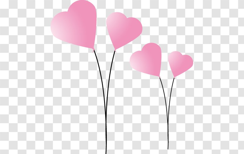 Heart Balloon - Silhouette - Heart-shaped Balloons Vector Material Transparent PNG