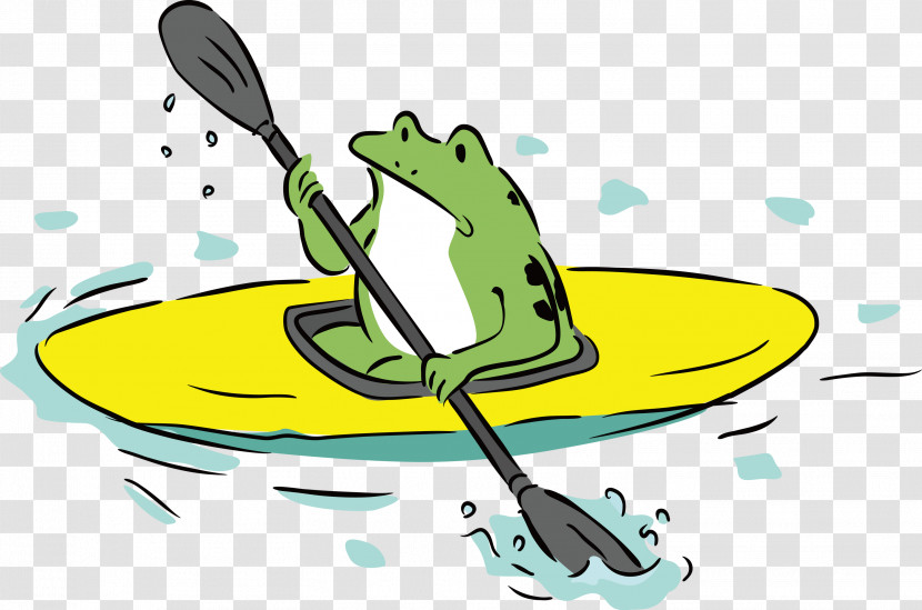 Frogs Cartoon Yellow Water Biology Transparent PNG