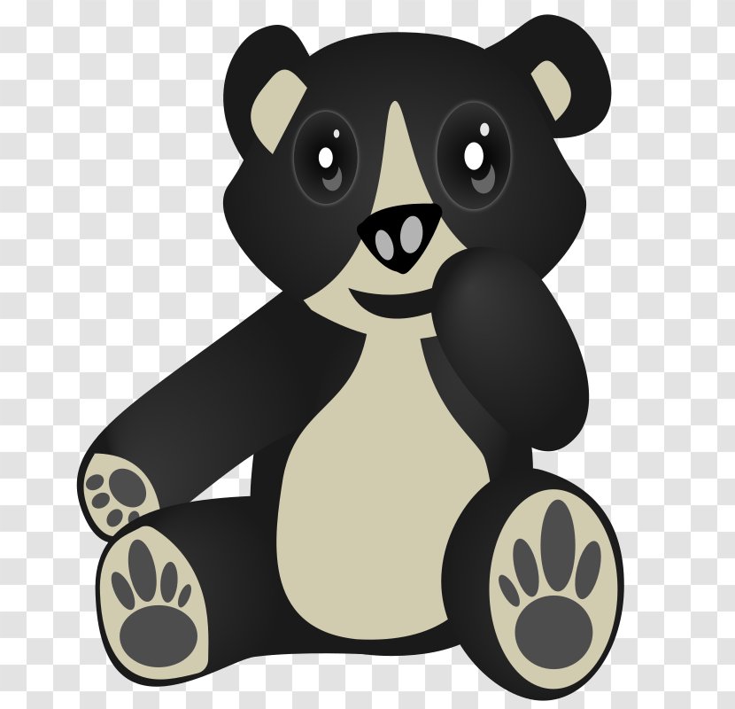 American Black Bear Giant Panda Brown Clip Art - Flower Transparent PNG