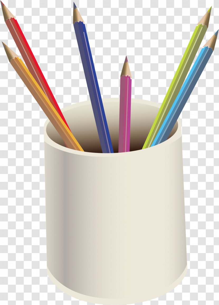 Pencil Brush Pot - Pen Cases - Vector Element Transparent PNG