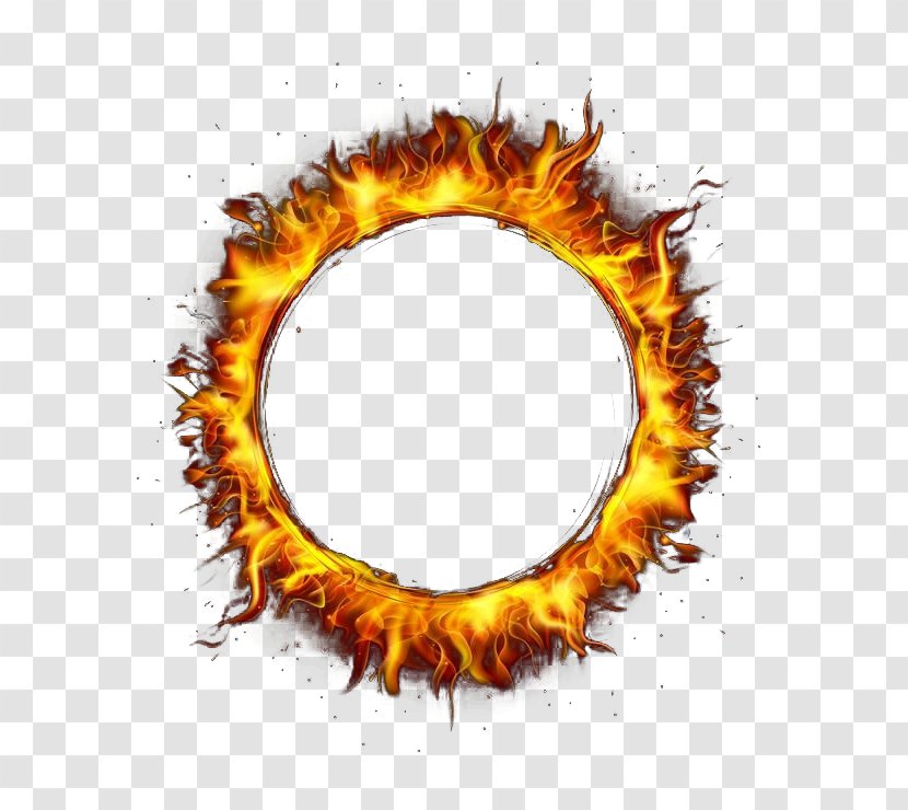 Circle Fire Flame - Disk - Round Ring Of Transparent PNG