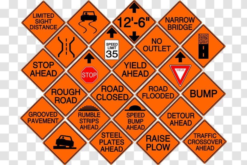 Architectural Engineering Sign Detour Font - Area - Construction Transparent PNG