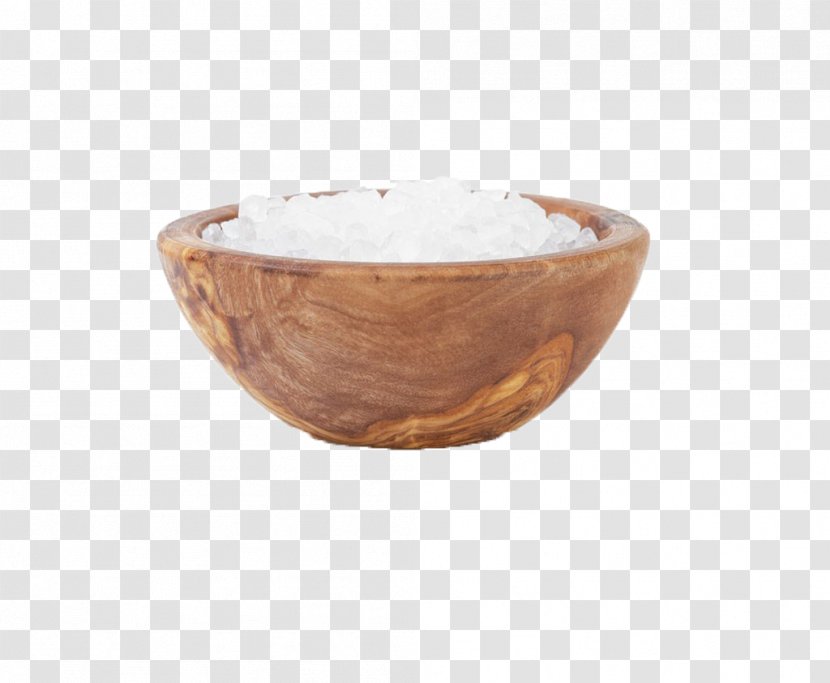 Sea Salt Bowl Cooking Sodium Chloride - Iodised - The In Wooden Transparent PNG