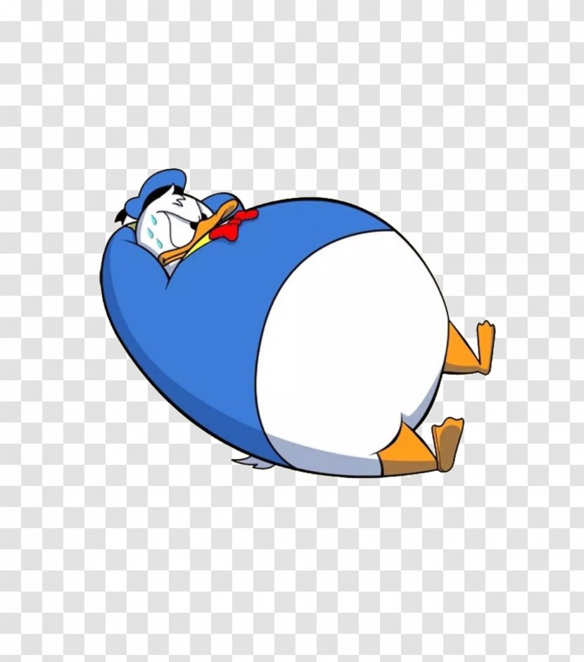 Cartoon Abdominal Pain Obesity Menstruation - Yellow - Donald Duck Transparent PNG