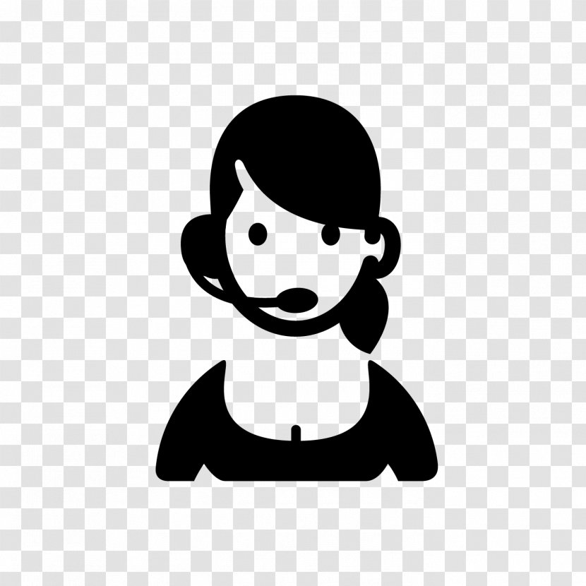 Customer Service Profession - Black - Head Transparent PNG