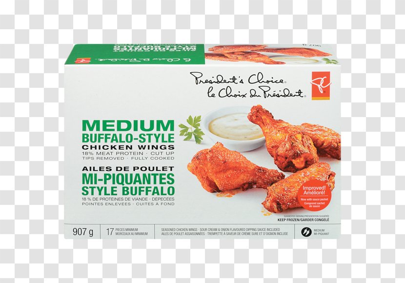 Buffalo Wing Barbecue Chicken Meat President's Choice - Breaded Transparent PNG