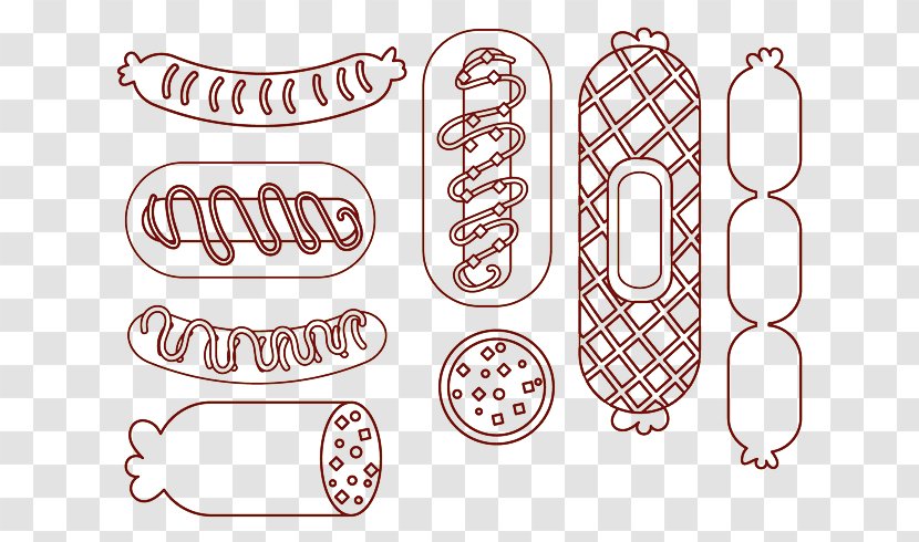 Hot Dog Bratwurst Barbecue Sausage - Shoe - Hand-painted Transparent PNG