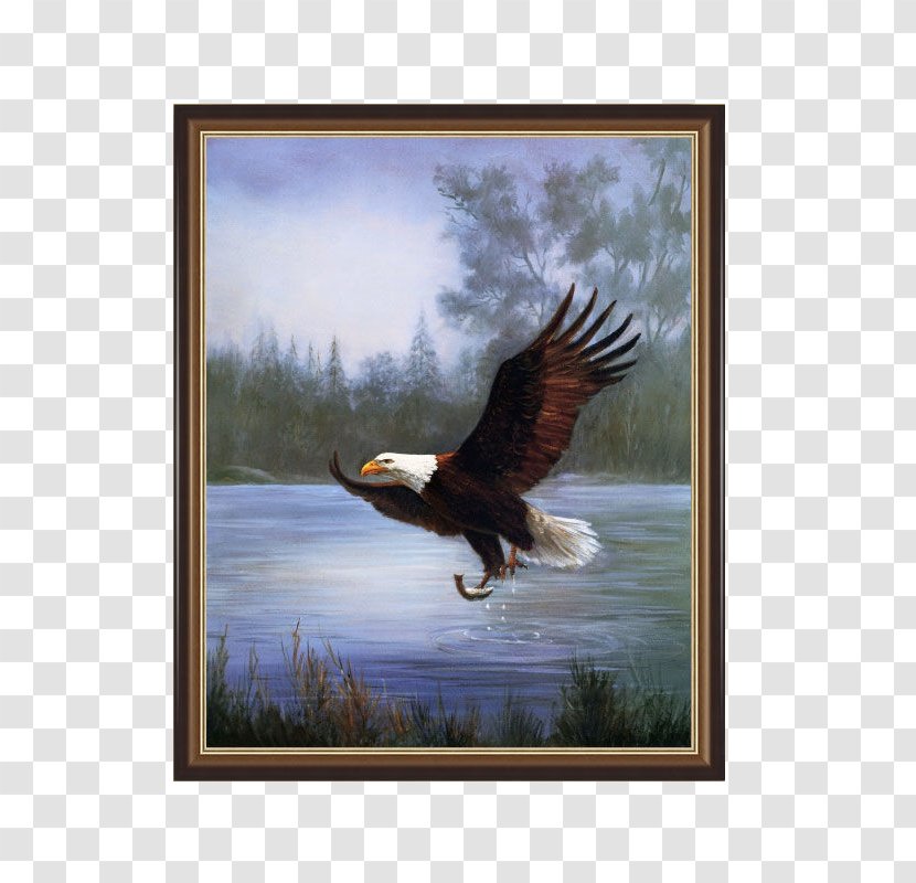 Eagle Painting Canvas Art Printmaking - Bird - Golden Material Transparent PNG