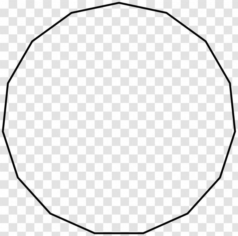 Icosagon Circle Internal Angle Regular Polygon - Monochrome Photography Transparent PNG