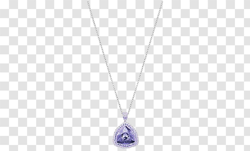 Locket Necklace Purple Pattern - Body Piercing Jewellery - Swarovski Jewelry Women Transparent PNG