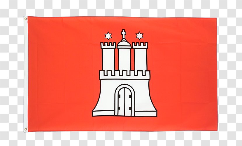 Flag Of Hamburg Fahnen Und Flaggen Inch - Rectangle Transparent PNG