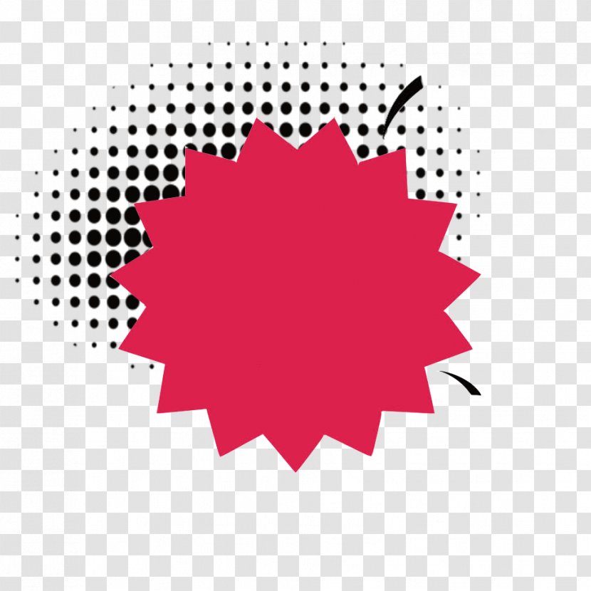 Cartoon Red Explosion Icon - Marketing Transparent PNG