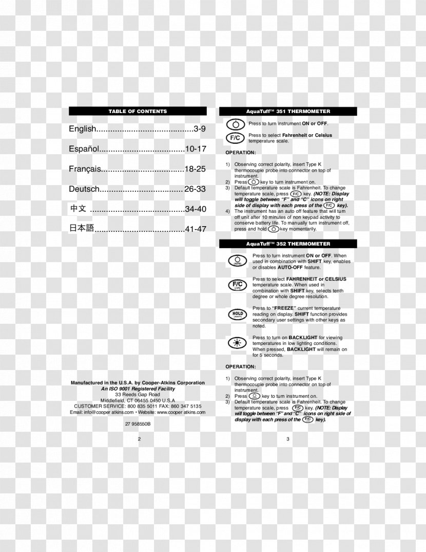 Thermometer Calibration .de Celsius Sensor - De - Product Manual Transparent PNG