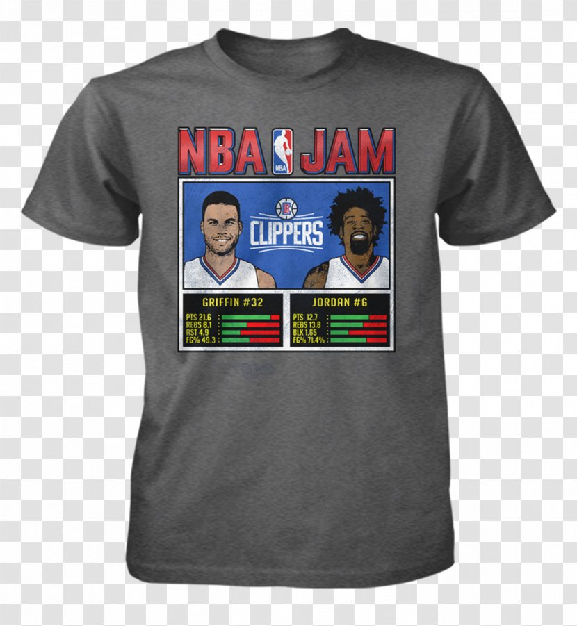 T-shirt Los Angeles Clippers Clothing NBA Jam - Casual Attire Transparent PNG