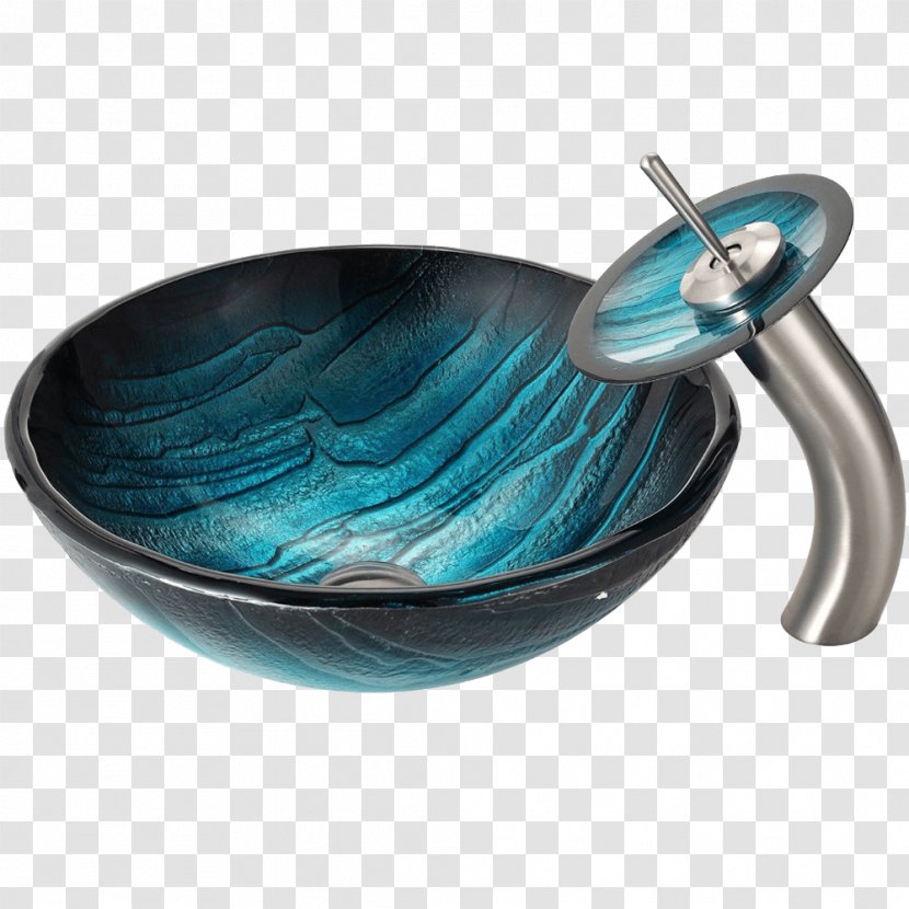 Bowl Sink Tap Brushed Metal Glass Transparent PNG