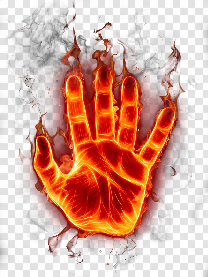 Fire Flame - Adobe Fireworks - Hand Transparent PNG