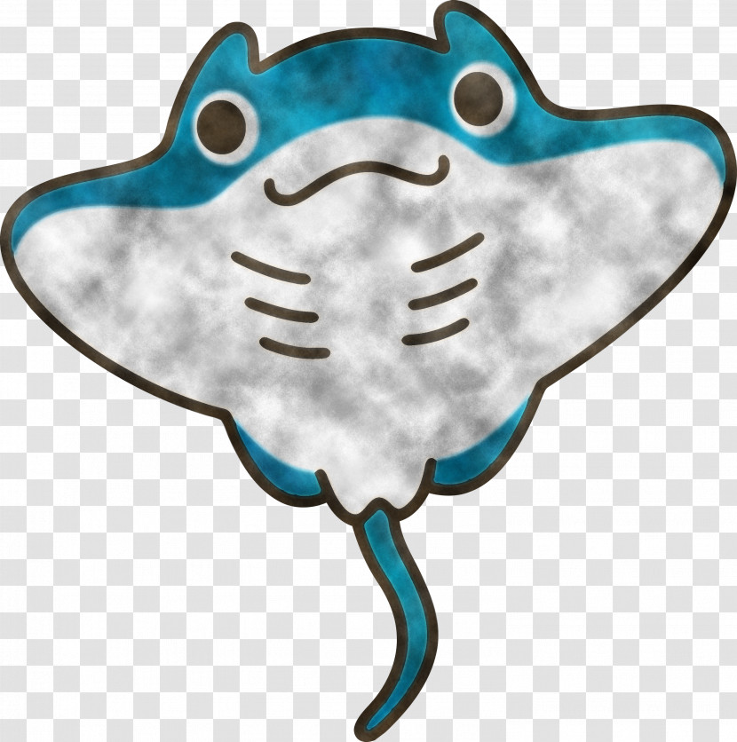 Cartoon Fish Turquoise Electric Ray Rays And Skates Transparent PNG