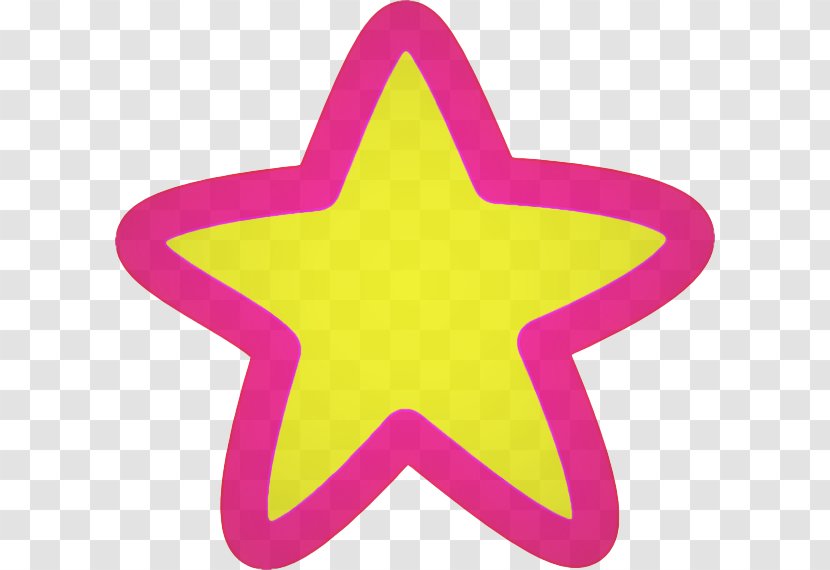 Pink Star Symbol Transparent PNG