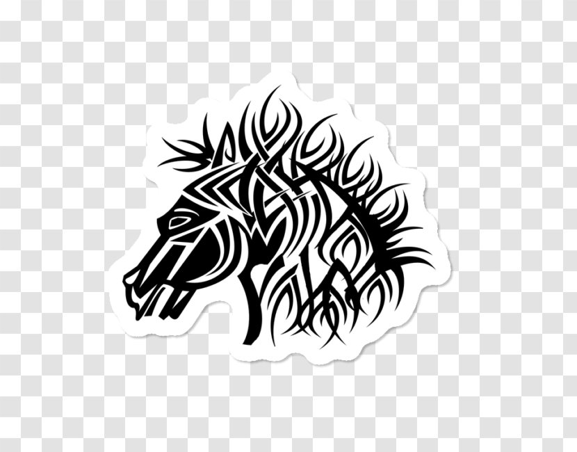 Horse Cartoon - Blackandwhite - Stencil Line Art Transparent PNG