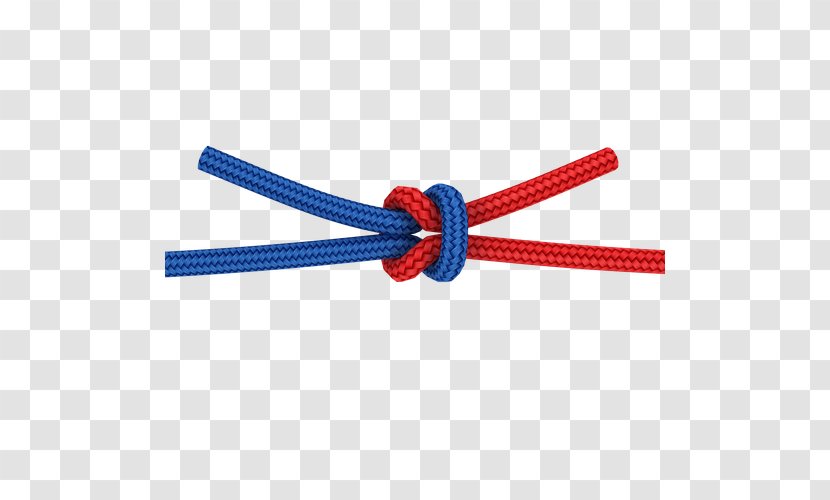 Reef Knot Rope Shoelace How-to - Necktie Transparent PNG