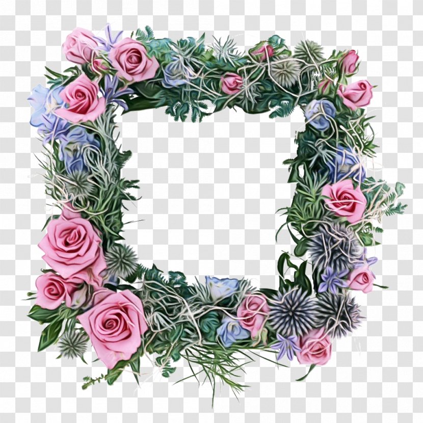 Flower Wreath Frame - Rose Order Interior Design Transparent PNG