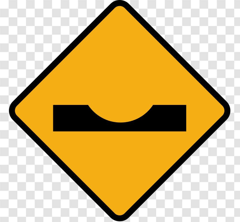 Ireland Traffic Sign Road Bridge Warning - Pedestrian Crossing - Depression Transparent PNG