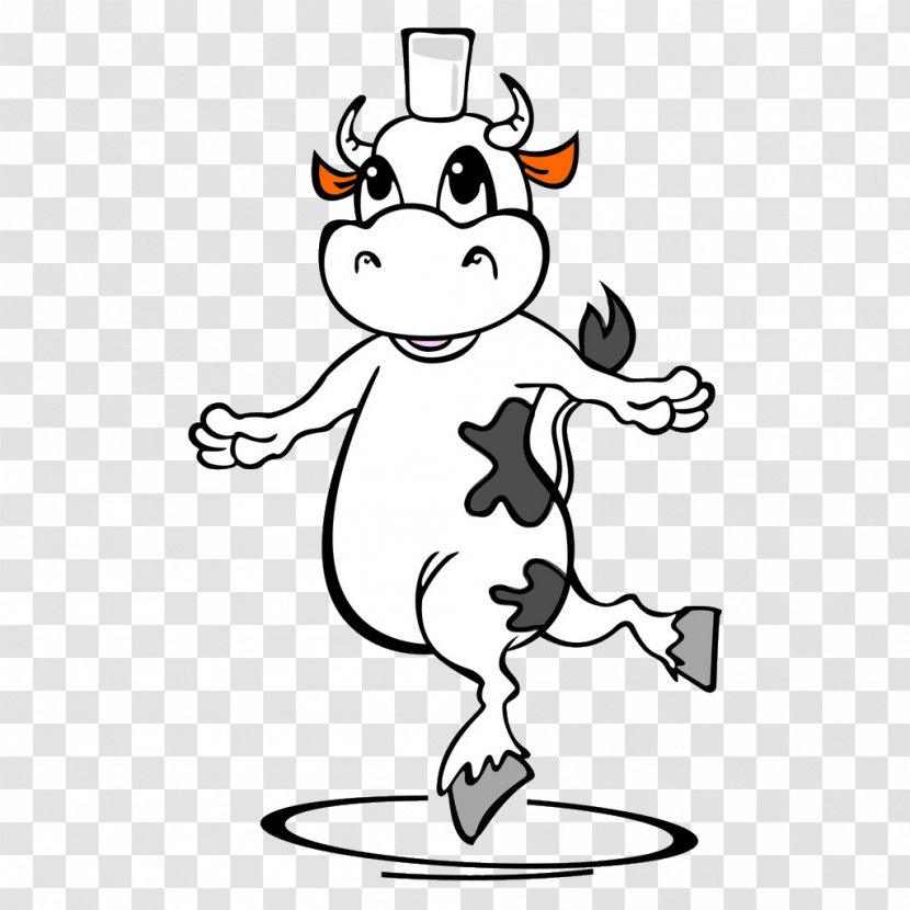 Bugs Bunny Black And White Cartoon Cattle - Dairy Cow Transparent PNG