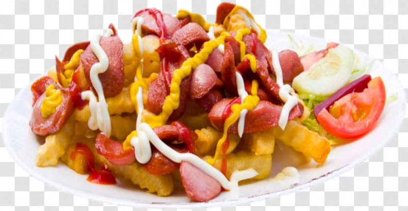 Salchipapas French Fries Fast Food Anticucho - Skewer - Sausage Transparent PNG