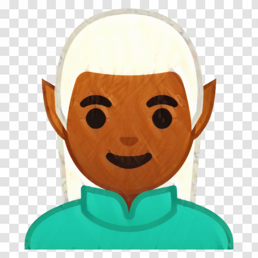Smile Emoji - Dark Skin - Cartoon Transparent PNG
