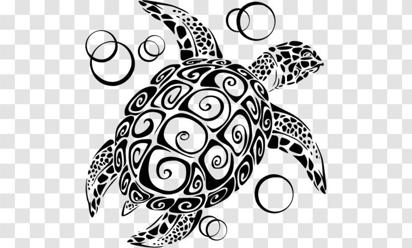 Sea Turtle Drawing Illustration Vector Graphics - Line Art - Tribal Transparent PNG