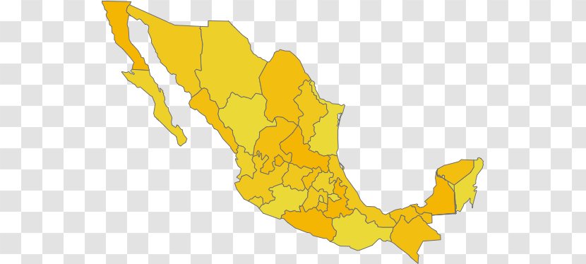 Mexico Blank Map - Drawing Transparent PNG