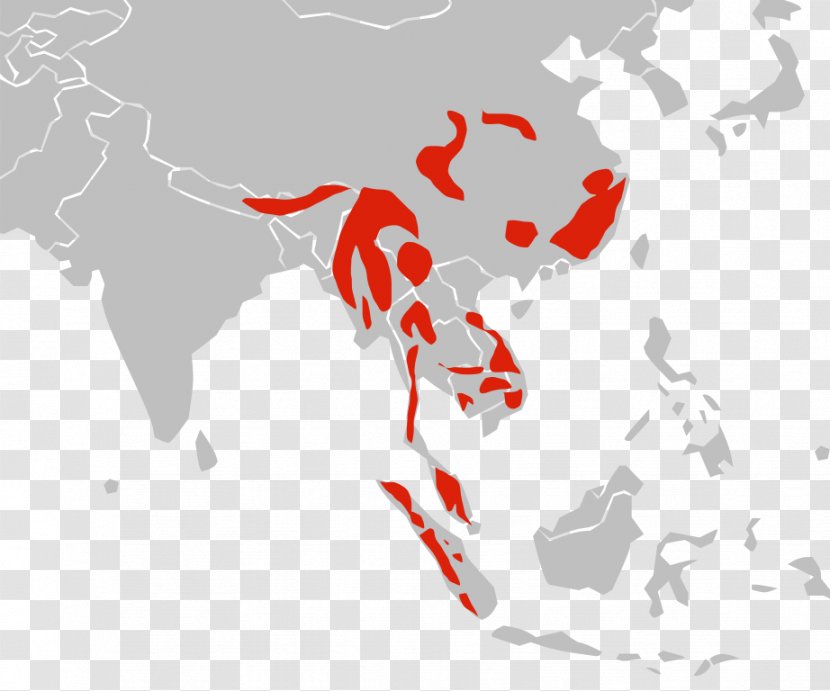 South Asia Southeast Map Central - Oriental Transparent PNG