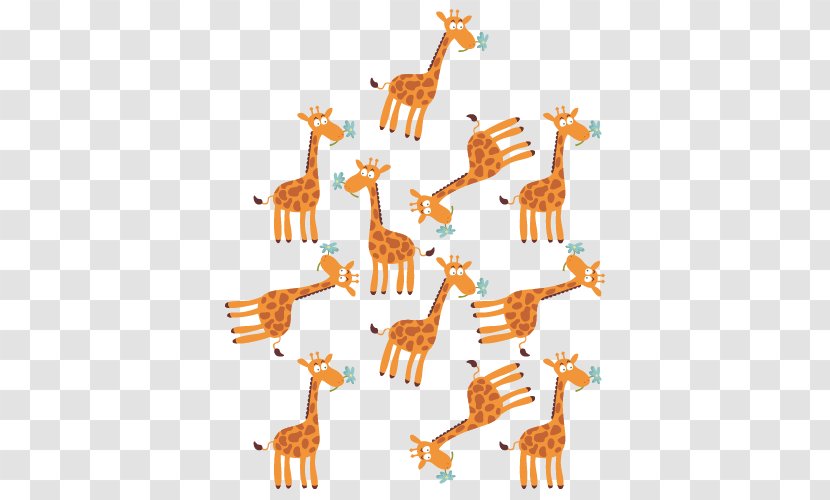 Giraffe Towel Clip Art - Mammal - Cute Tile Material Transparent PNG