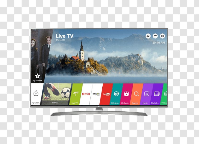 LG UJ670V 4K Resolution Ultra-high-definition Television LED-backlit LCD - Screen - Lg Transparent PNG