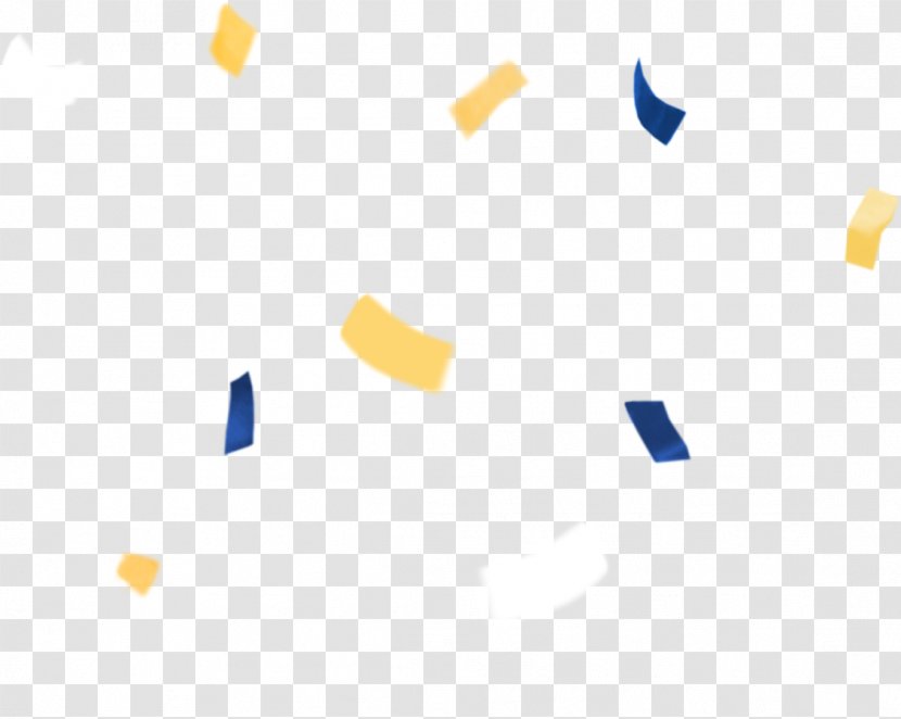 Blue Yellow - Text - Gold Confetti Transparent PNG
