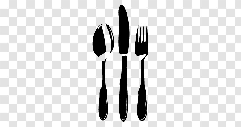 Fork Spoon Black And White - Tableware - Knife Transparent PNG