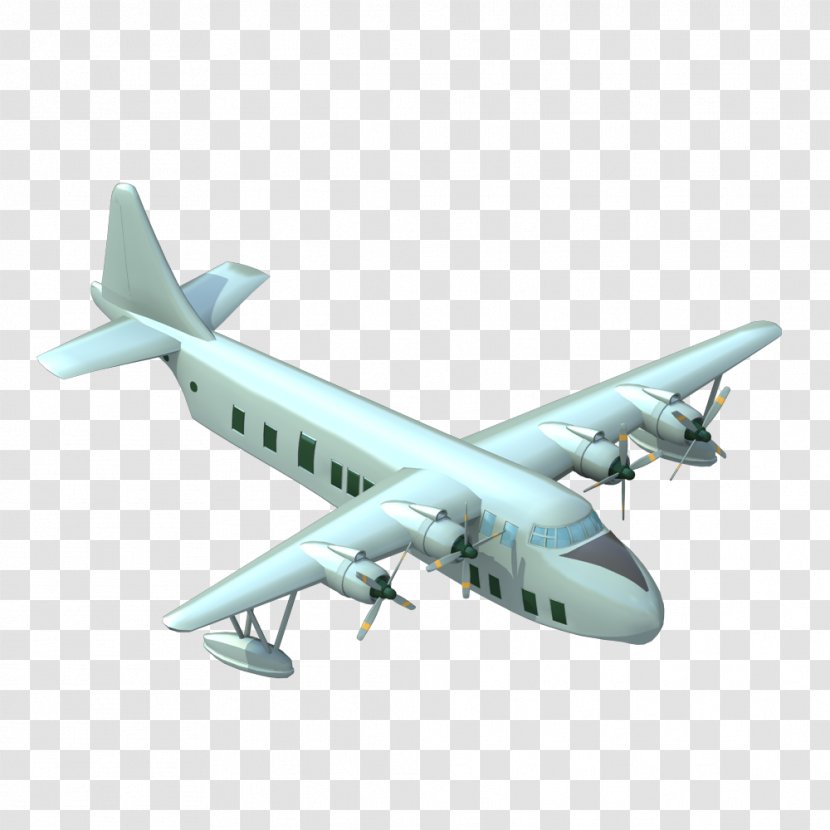 Narrow-body Aircraft Propeller Military Transport Model - Driven Transparent PNG