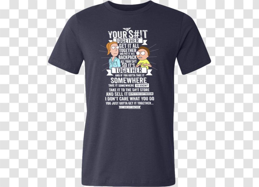 T-shirt Rick Sanchez Morty Smith Pocket Mortys Top - Text Transparent PNG