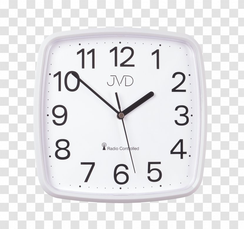 JVD Wanduhr Funk Funkwanduhr Analog Weiß Viereckig Rh616.1 Alarm Clocks Watch Strap - Home Accessories - Clock Transparent PNG