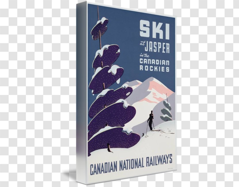 Jasper Canadian Canvas Poster Gallery Wrap - Skiing Transparent PNG