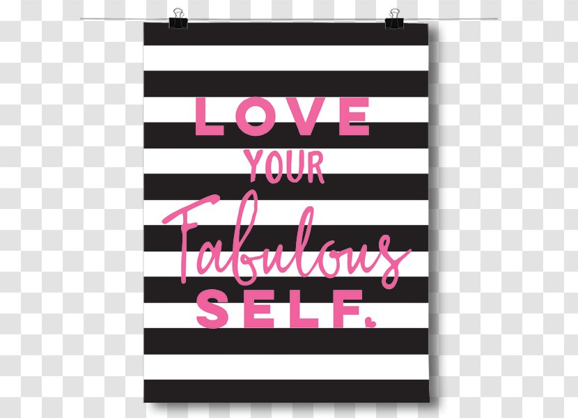 Pink M Poster Brand Standard Paper Size Font - Text - Love Your Self Transparent PNG
