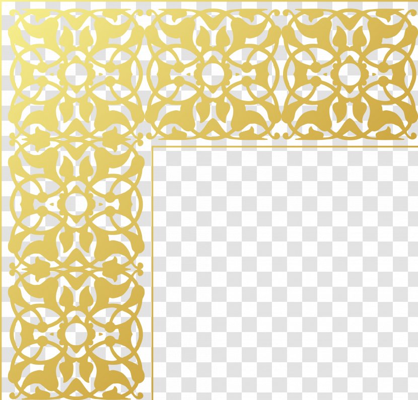 Pattern - Designer - Gold Frame Transparent PNG