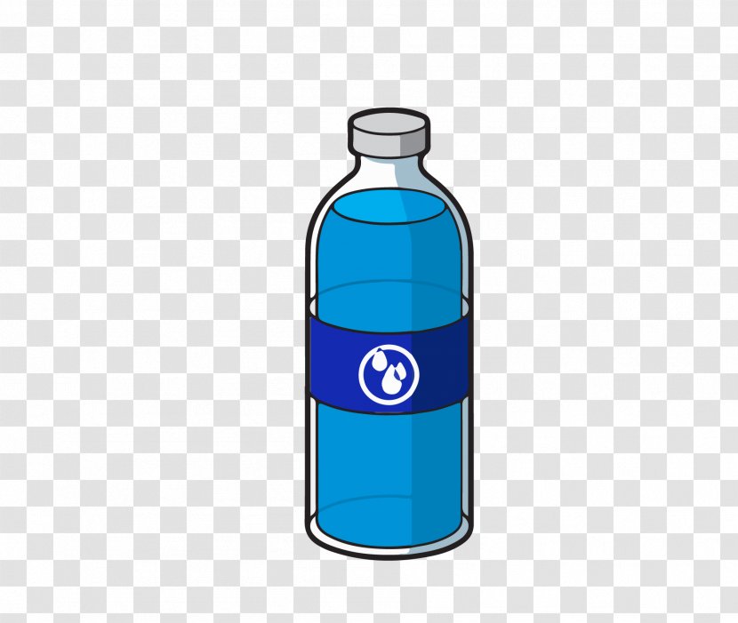 Water Bottle Plastic - Drinkware - Blue Mineral Material Transparent PNG