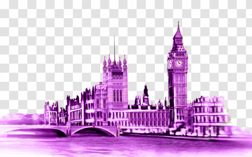 Big Ben Palace Of Westminster London Eye Bus River Thames Transparent PNG